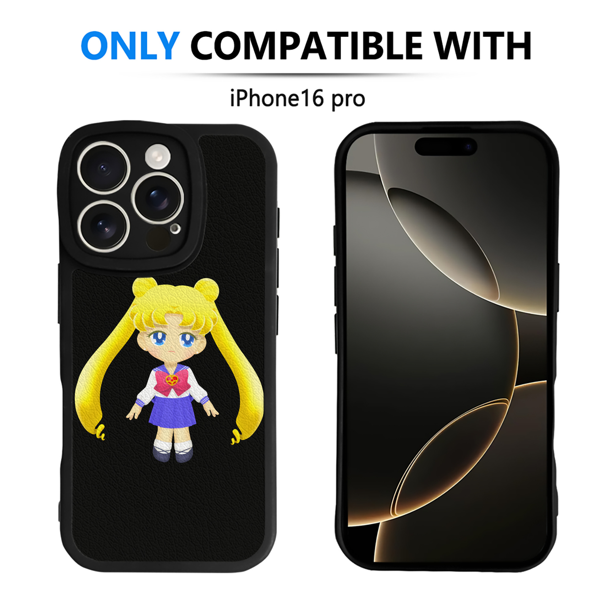 （画像用） 美少女戦士セーラームーン 愛野 美奈子 あいの みなこ Sailor Moon Aino Minako 【iPhone 16シリーズ対応】シリコンスマホケース（レザー調） 材質：シリコン